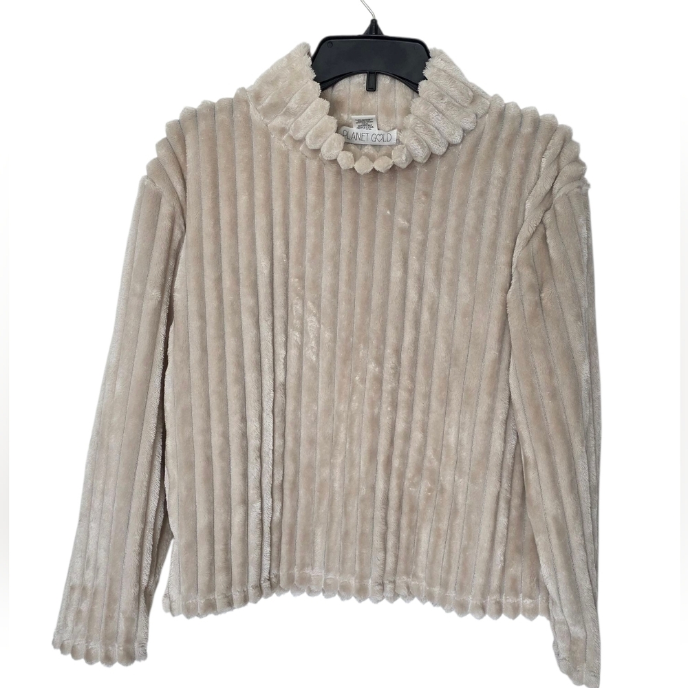 Planet Gold Pleated Top Sweater Size Mediun